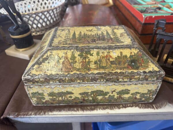 Yellow "Arte Povera" Dresser Box, Provence France 18th Century