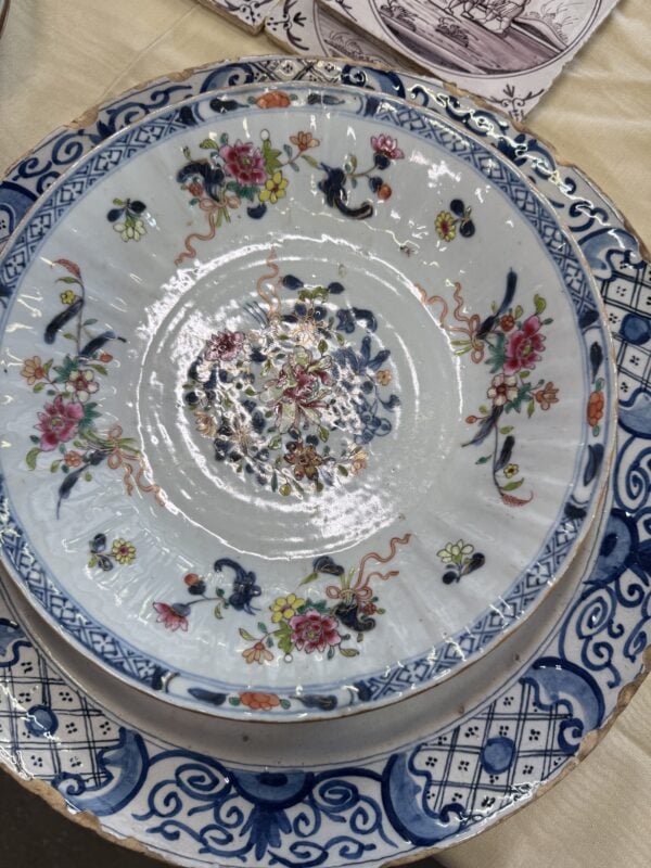 18th Century Chinese Export Blue & White Porcelain Plate