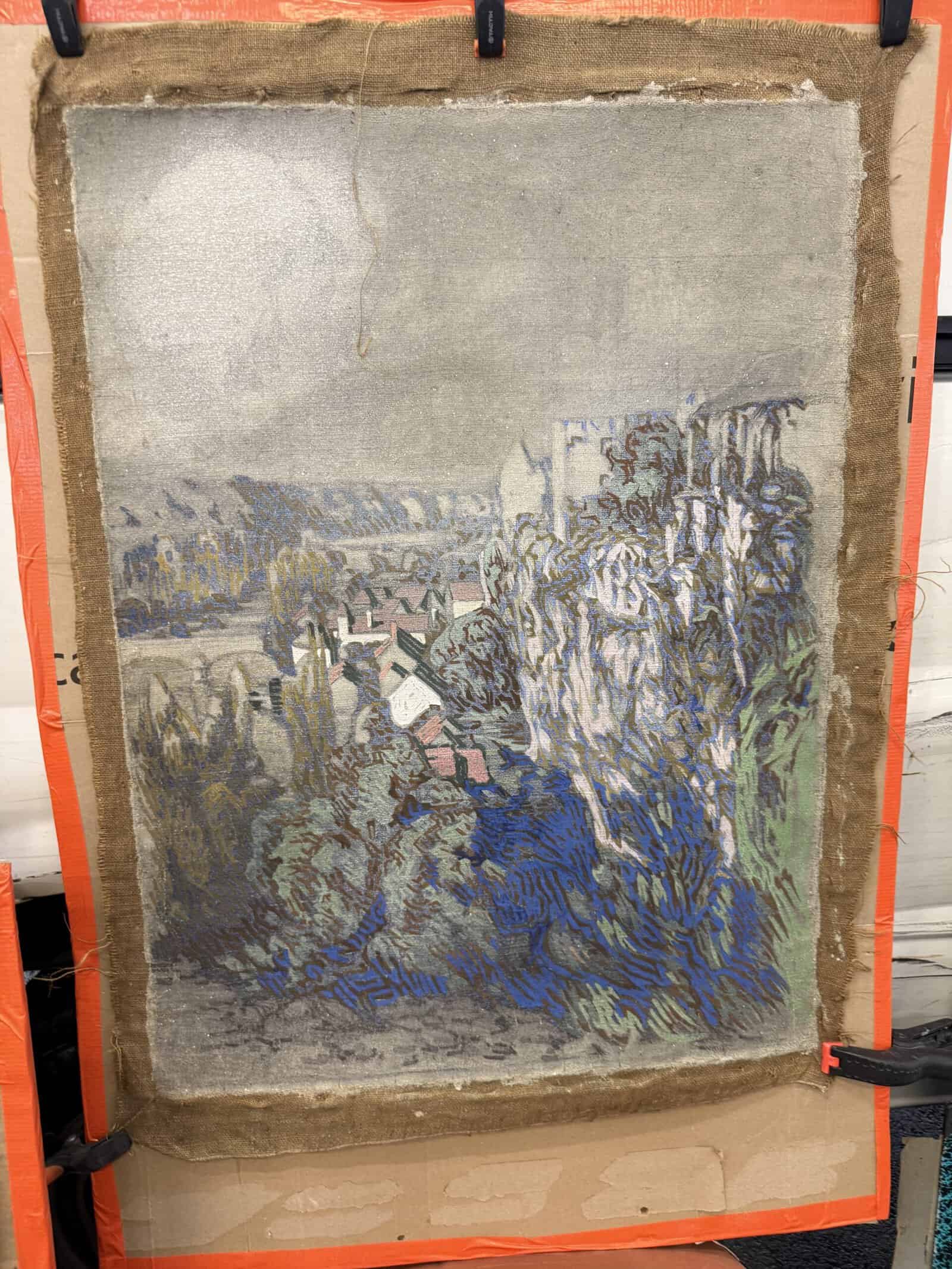 Set of 2 Oil on Canvas Landscapes, France ca. 1910. PRICE PER EACH. - Image 2