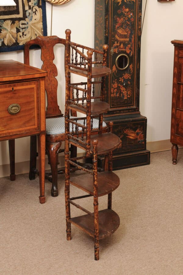 England Late 19th Century Bamboo Corner Shelf - Image 8