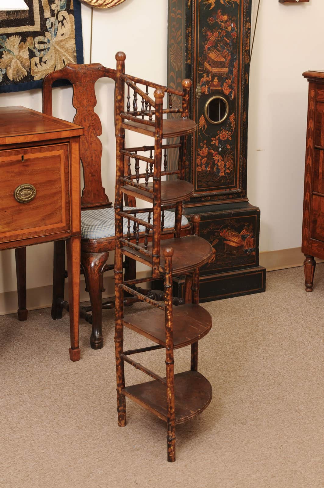 England Late 19th Century Bamboo Corner Shelf - Image 8