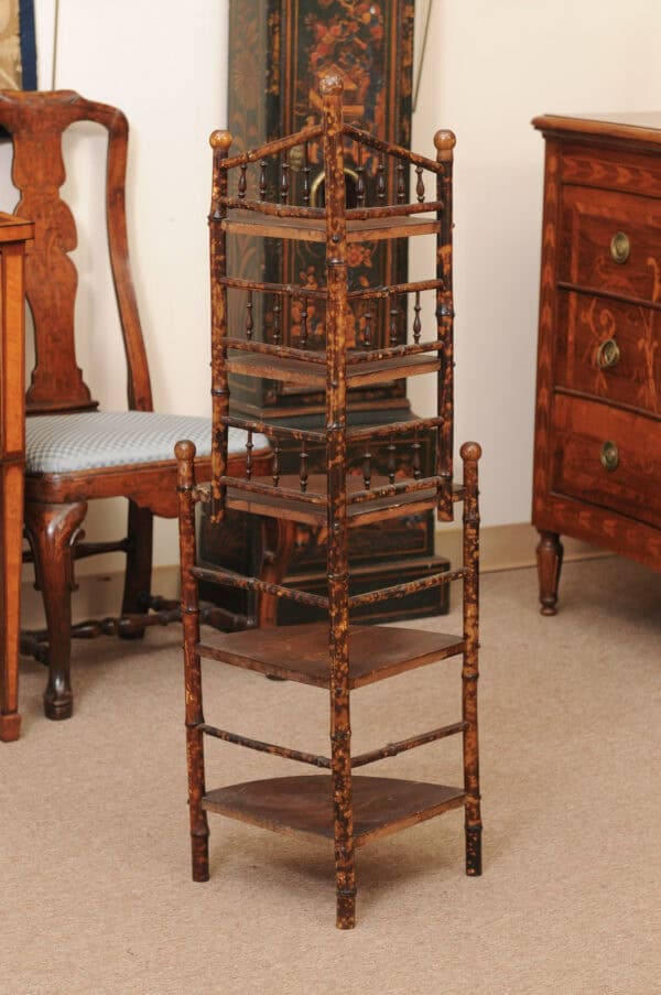 England Late 19th Century Bamboo Corner Shelf - Image 10