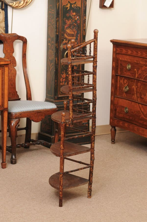 England Late 19th Century Bamboo Corner Shelf - Image 12