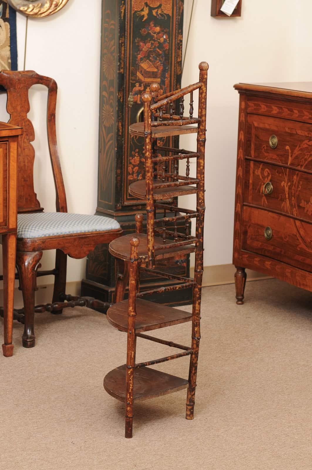England Late 19th Century Bamboo Corner Shelf - Image 12