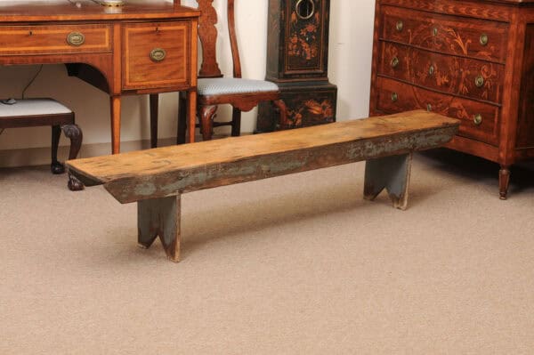 19th Century Primitive American Pine Bench - Image 3