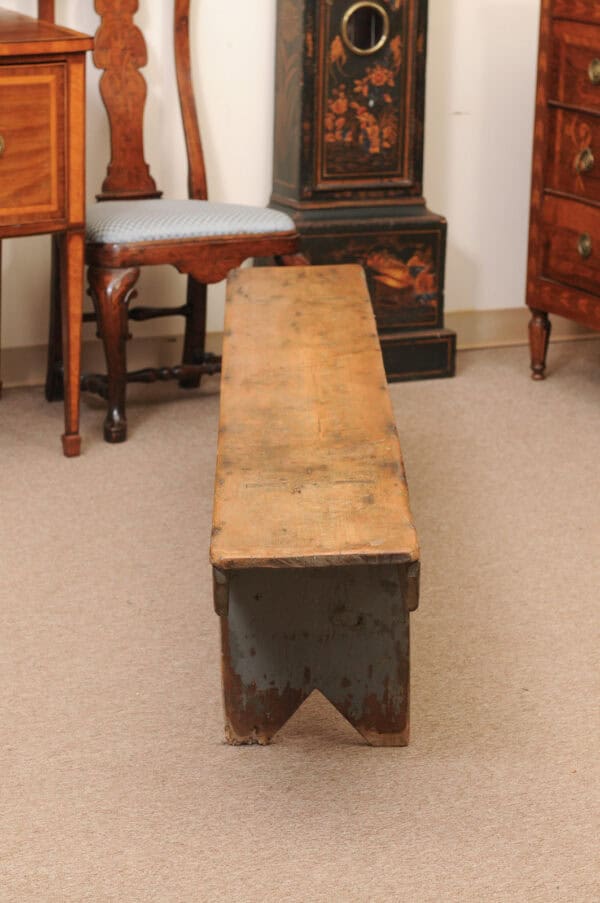 19th Century Primitive American Pine Bench - Image 10