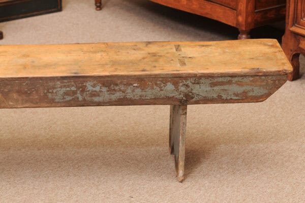 19th Century Primitive American Pine Bench - Image 13