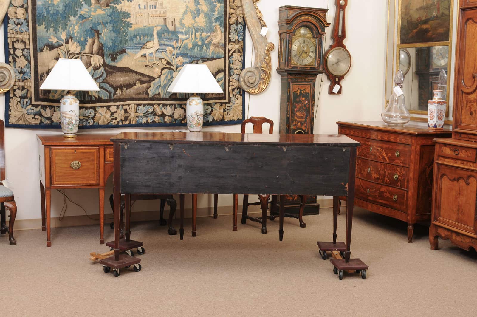 Early 19th Century George IV Mahogany Sideboard with Crossbanding and Reeded Rounded Legs - Image 12