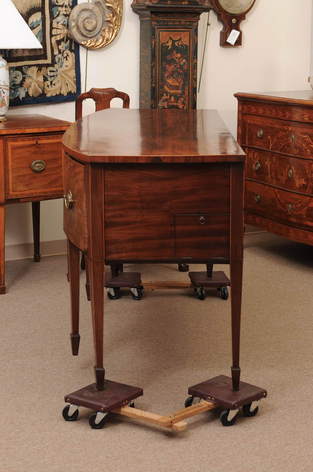Early 19th Century George IV Mahogany Sideboard with Crossbanding and Reeded Rounded Legs - Image 14