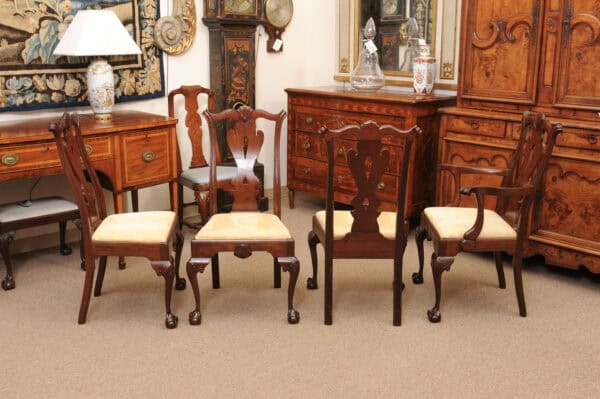 Set of 8 American Late 19th Century Mahogany Chippendale Style Dining Chairs with Ball and Claw Feet - Image 15