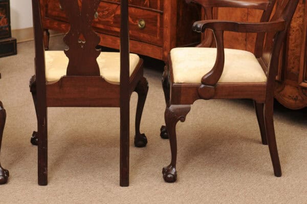 Set of 8 American Late 19th Century Mahogany Chippendale Style Dining Chairs with Ball and Claw Feet - Image 16