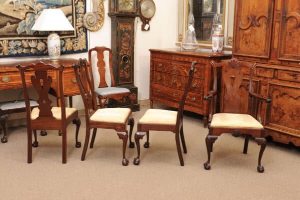Set of 8 American Late 19th Century Mahogany Chippendale Style Dining Chairs with Ball and Claw Feet - Image 18
