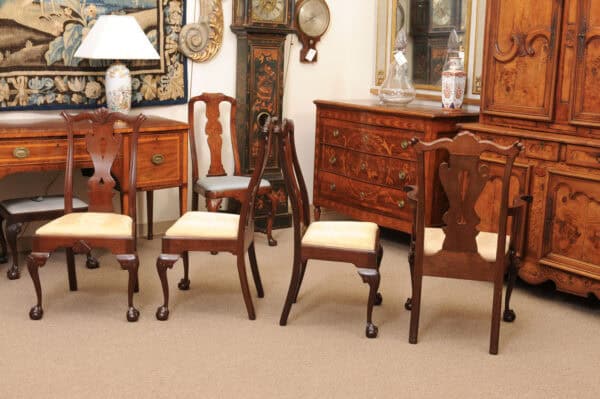 Set of 8 American Late 19th Century Mahogany Chippendale Style Dining Chairs with Ball and Claw Feet - Image 20