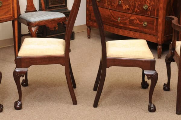 Set of 8 American Late 19th Century Mahogany Chippendale Style Dining Chairs with Ball and Claw Feet - Image 21