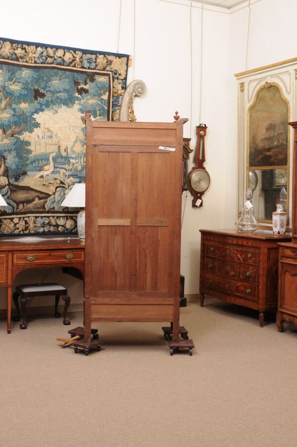 Late 19th Century English Faux Bamboo Cabinet with Mirrored Door and Interior Shelving - Image 9