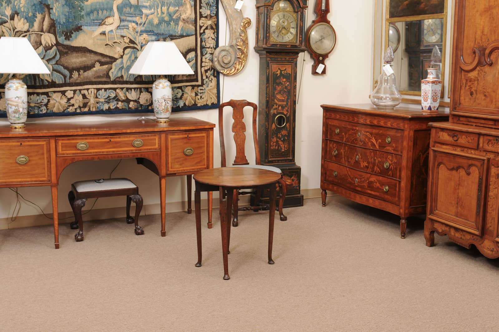 English Early 18th Century Petite Queen Anne Oak Demilune Game Table with Flip Top - Image 11
