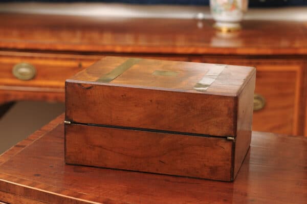 19th Century Walnut Lap Desk with Brass Banding - Image 7