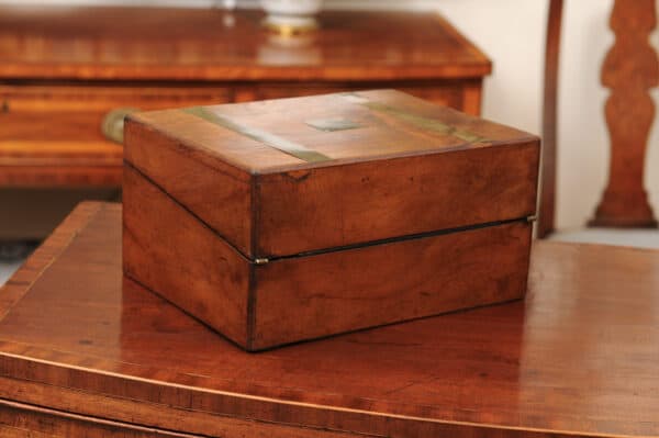 19th Century Walnut Lap Desk with Brass Banding - Image 8