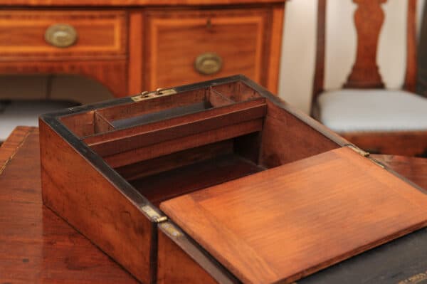 19th Century Walnut Lap Desk with Brass Banding - Image 11