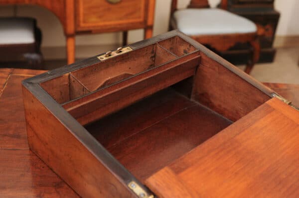 19th Century Walnut Lap Desk with Brass Banding - Image 12