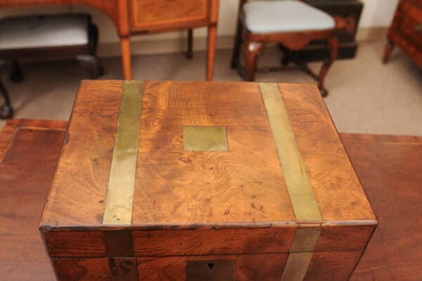 19th Century Walnut Lap Desk with Brass Banding - Image 16