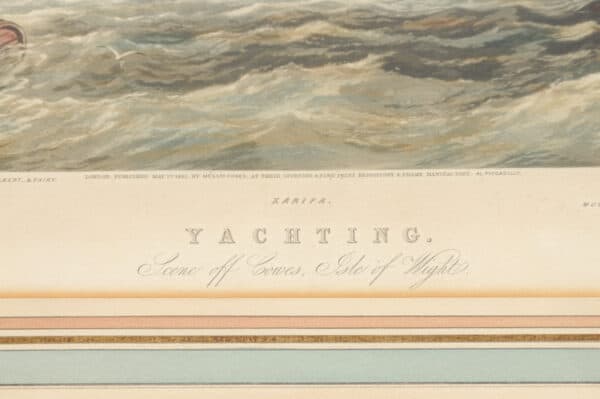 Framed English Sailboat Engraving - Image 13