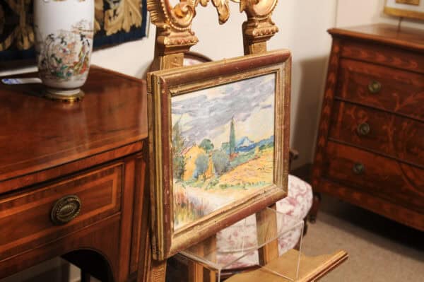 Giltwood Framed Late 19th Century French Pastel Landscape - Image 11