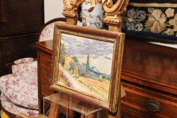 Giltwood Framed Late 19th Century French Pastel Landscape - Image 12