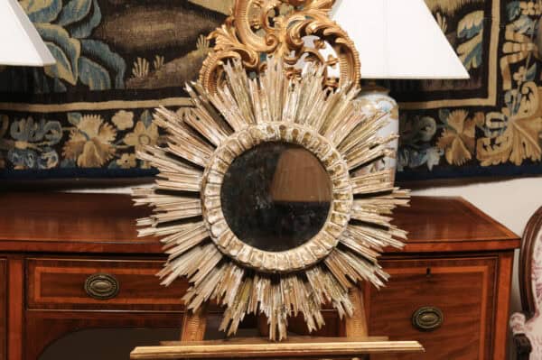 19th Century French Giltwood Starburst Mirror - Image 3