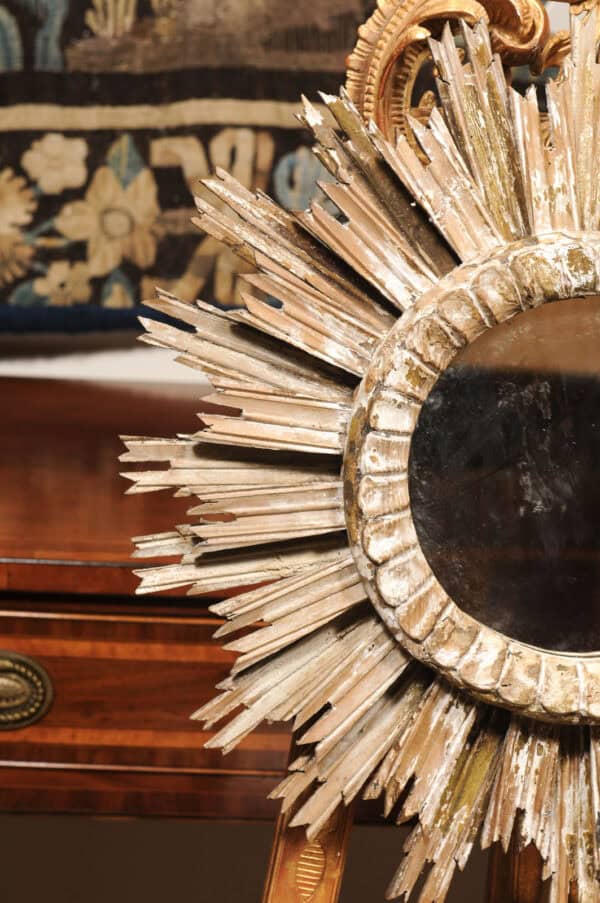 19th Century French Giltwood Starburst Mirror - Image 5