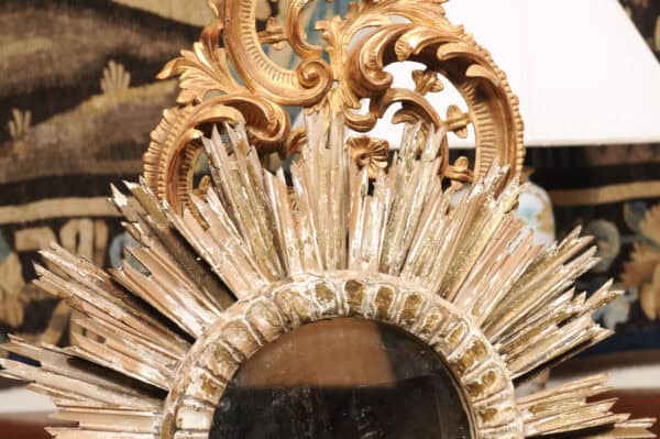 19th Century French Giltwood Starburst Mirror - Image 7