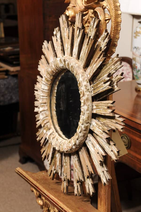 19th Century French Giltwood Starburst Mirror - Image 10
