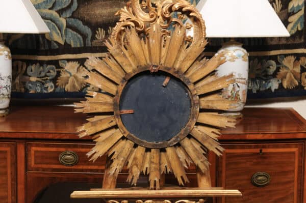 19th Century French Giltwood Starburst Mirror - Image 11