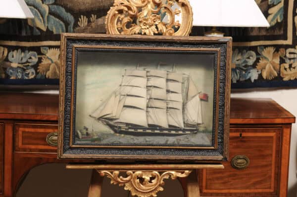 Framed Boat Diorama, 19th Century - Image 3