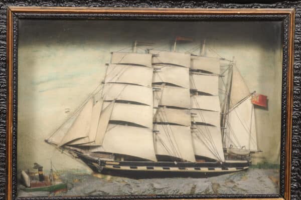 Framed Boat Diorama, 19th Century - Image 5