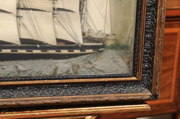 Framed Boat Diorama, 19th Century - Image 9