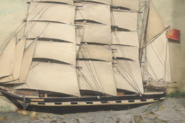 Framed Boat Diorama, 19th Century - Image 10