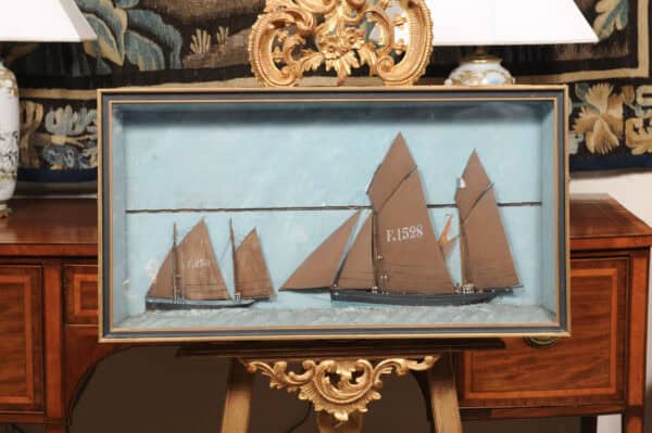 Framed Boat Diorama ca. 1890 - Image 5