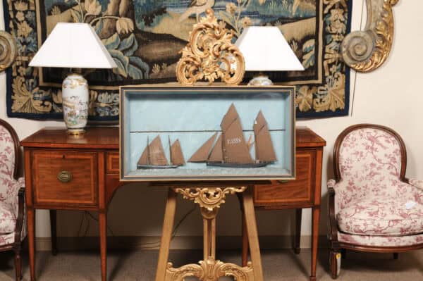 Framed Boat Diorama ca. 1890 - Image 6