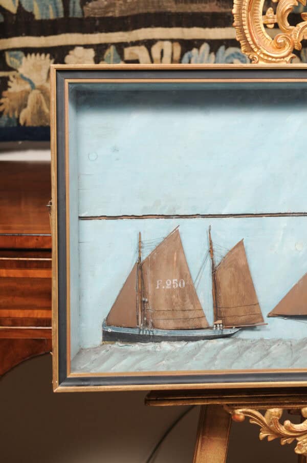 Framed Boat Diorama ca. 1890 - Image 7