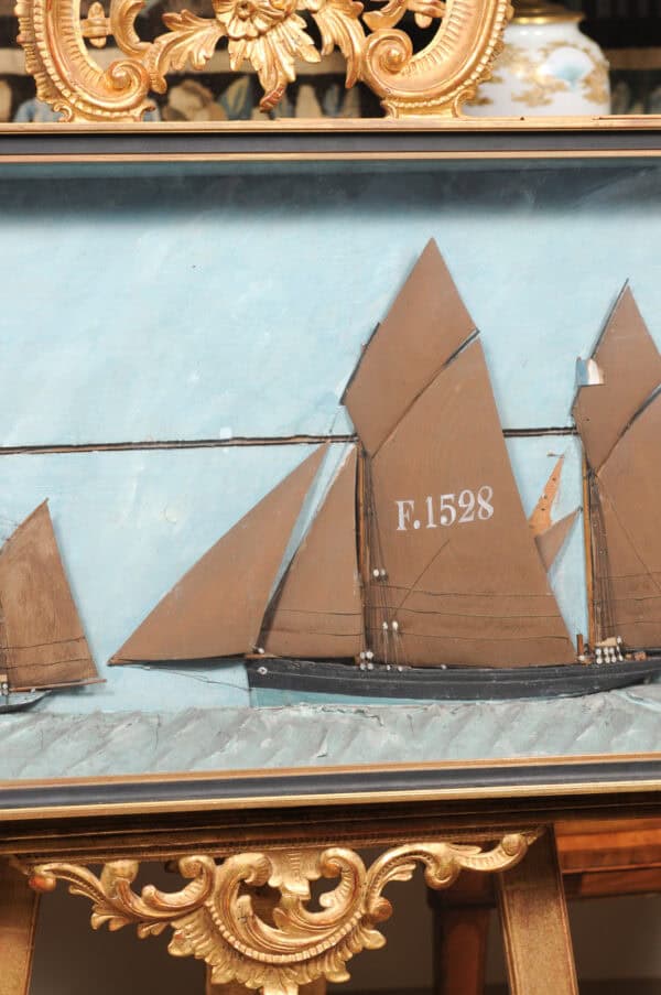 Framed Boat Diorama ca. 1890 - Image 8