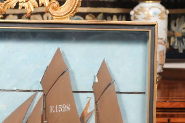 Framed Boat Diorama ca. 1890 - Image 13