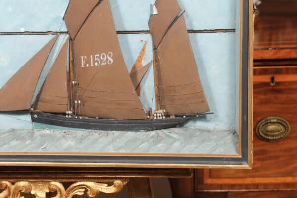 Framed Boat Diorama ca. 1890 - Image 14
