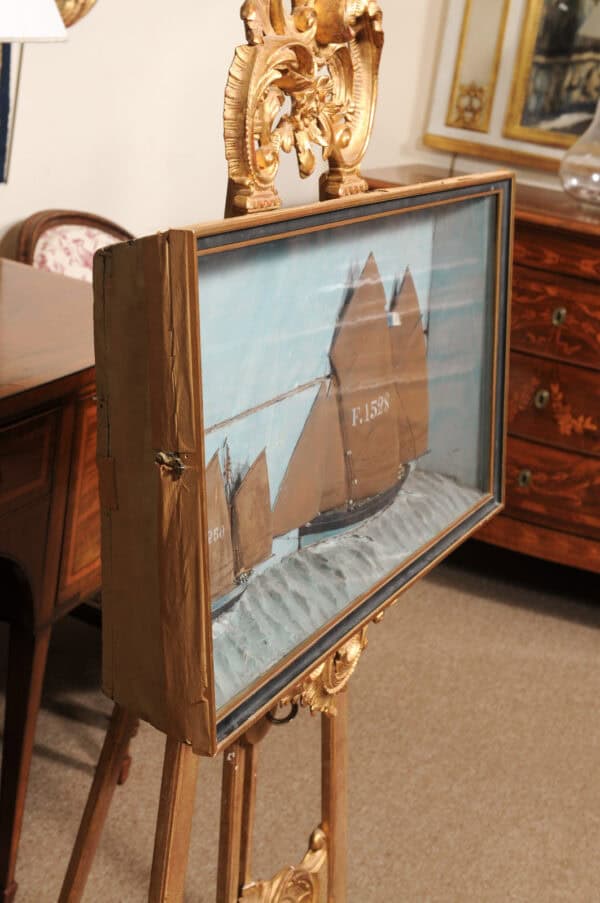 Framed Boat Diorama ca. 1890 - Image 15