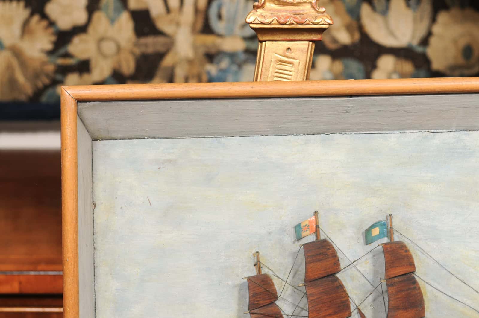 Framed Boat Diorama ca. 1890 - Image 8