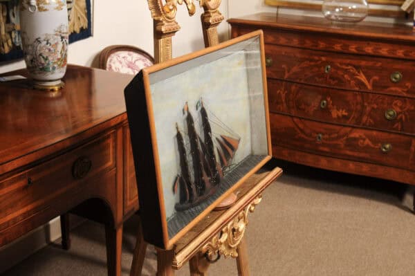Framed Boat Diorama ca. 1890 - Image 5