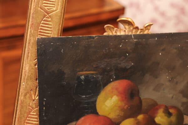 Still Life Painting, Oil on Board, France 19th Century - Image 7