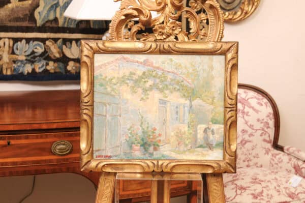 Giltwood Framed Impressionist Painting Oil on Canvas, 19th Century - Image 3