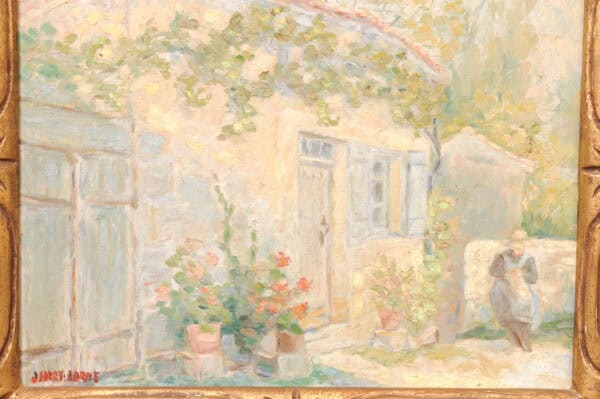Giltwood Framed Impressionist Painting Oil on Canvas, 19th Century - Image 5