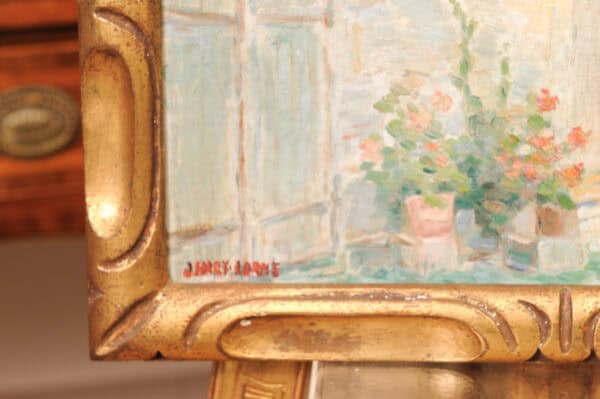 Giltwood Framed Impressionist Painting Oil on Canvas, 19th Century - Image 6